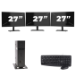 Atrust t176 USFF - Intel Atom x5-E8000 - 8GB RAM - 256GB SSD - Windows 11 + 3x 27 palcov Monitor