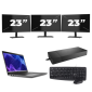 Dell Latitude 3440 - Intel Core i3 13. generácia - 14 palcov - 16GB RAM - 256GB SSD - Windows 11 Home + 3x Monitor 23 palcov