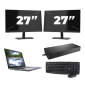 Dell Latitude 5410 – Intel Core i5-10e generácie – 14-palcový – 8 GB RAM – 256 GB SSD – Windows 11 Home + 2x 27-palcový monitor