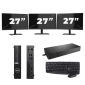 Dell OptiPlex 5080 USFF – Intel Core i5-10. generácia – 8 GB RAM – 256 GB SSD – Windows 11 + 3 x 27-palcový monitor