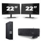 Dell Optiplex 7070 Micro USFF - Intel Core i5-9. Generácia - 8 GB RAM - 256 GB SSD - Windows 11 + 2x 22 palcový monitor