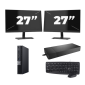 Dell OptiPlex 7070 Micro USFF – Intel Core i7-9. generácia – 8 GB RAM – 256 GB SSD – Windows 11 + 2 x 27-palcový monitor