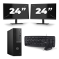 Dell Optiplex 7080 USFF - Intel Core i5-10. Generácia - 8GB RAM - 256 GB SSD - Windows 11 + 2x 24 palcový monitor