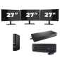 Dell OptiPlex 7080 USFF – Intel Core i5-10. generácia – 8 GB RAM – 256 GB SSD – Windows 11 + 3 x 27-palcový monitor