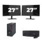 Fujitsu Esprimo P910 Micro Tower – Intel Core i7-3rd Generation – 8 GB RAM – 256 GB SSD – Windows 10 + 2x 27-palcový monitor