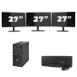 Fujitsu Esprimo P910 Micro Tower – Intel Core i5-3. generácia – 8 GB RAM – 256 GB SSD – Windows 10 + 3 x 27-palcový monitor