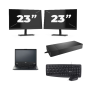Fujitsu LIFEBOOK E5410 - Intel Core i3-10. generácia - 14 palcov - 8 GB RAM - 256 GB SSD - Windows 11 Home + 2 x 23 palcový monitor