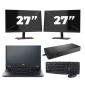 Fujitsu LIFEBOOK E5410 - Intel Core i3-10e generácie - 14-palcový - 8 GB RAM - 256 GB SSD - Windows 11 Home + 2x 27-palcový monitor