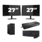 HP EliteDesk 800 G6 Tower – Intel Core i5-10. generácia – 8 GB RAM – 256 GB SSD – Windows 11 + 2 x 27-palcový monitor