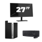 HP Prodesk 600 G5 Micro Tower – Intel Core i7-8. generácia – 8 GB RAM – 256 GB SSD – Windows 11 + 1 x 27-palcový monitor