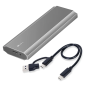 512 GB M.2 SATA SSD + vysokorýchlostný kryt 3,1 USB C (PCIE 10 GBPS) - hliník