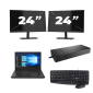 Lenovo ThinkPad A485 - AMD Ryzen 5 2500U - 14 palcov - 16GB RAM - 256GB SSD - Windows 11 Home + 2x 24 palcov Monitor