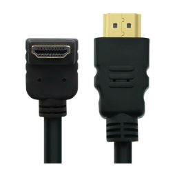 Kábel HDMI v2.0a 90°, výstupný, pozlátený, M/M, 1,8 m