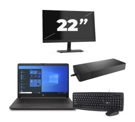 HP 240 G8 - Intel Core I3-10. Generácia - 14 palcov - 8GB RAM - 256 GB SSD - Windows 11 Home + 1x 22 palcový monitor