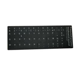 Nálepky na klávesnicu na notebook FR čierno-biele
