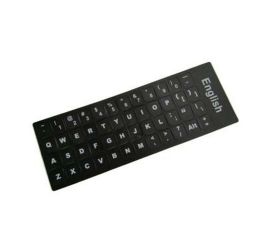 Nálepky na klávesnicu na notebook USA čierno-biele