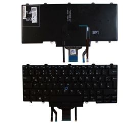 Klávesnica k notebooku pre Dell Latitude E5450 Podsvietená bez rámčeka German