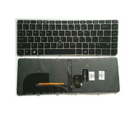 Klávesnica pre notebook HP EliteBook 745 G3 G4 840 G3 G4 s pointstickom podsvieteným rámom strieborná