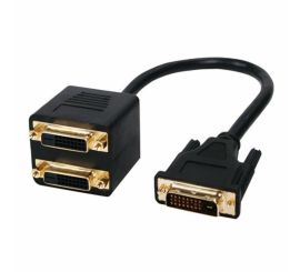 DVI-D samec 2x DVI-D samica kábel