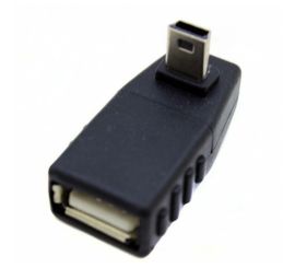 Adaptér USB A Female na Mini USB Male, uhol 90°